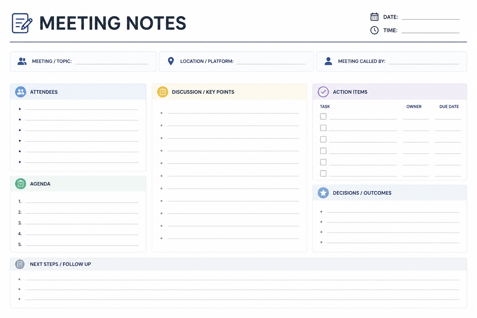 Meeting Notes Template: Free Examples for Every Type of Meeting